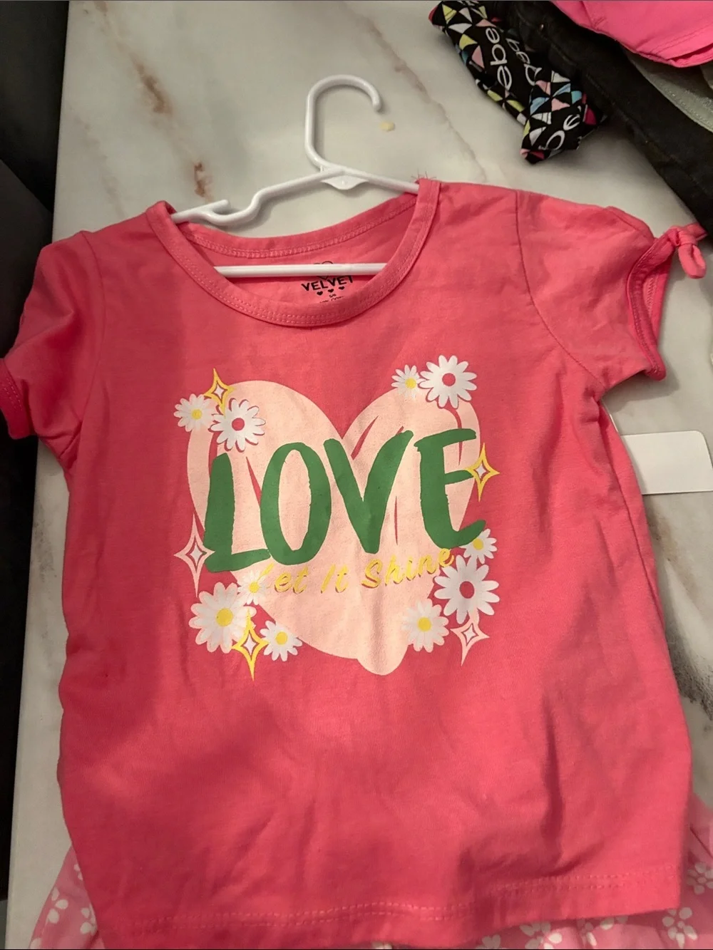 Velvet Pink 'LOVE' Graphic Girls' Tee